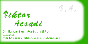 viktor acsadi business card