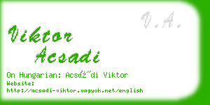 viktor acsadi business card